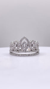 Women’s Tiara Ring In Silver With CZ