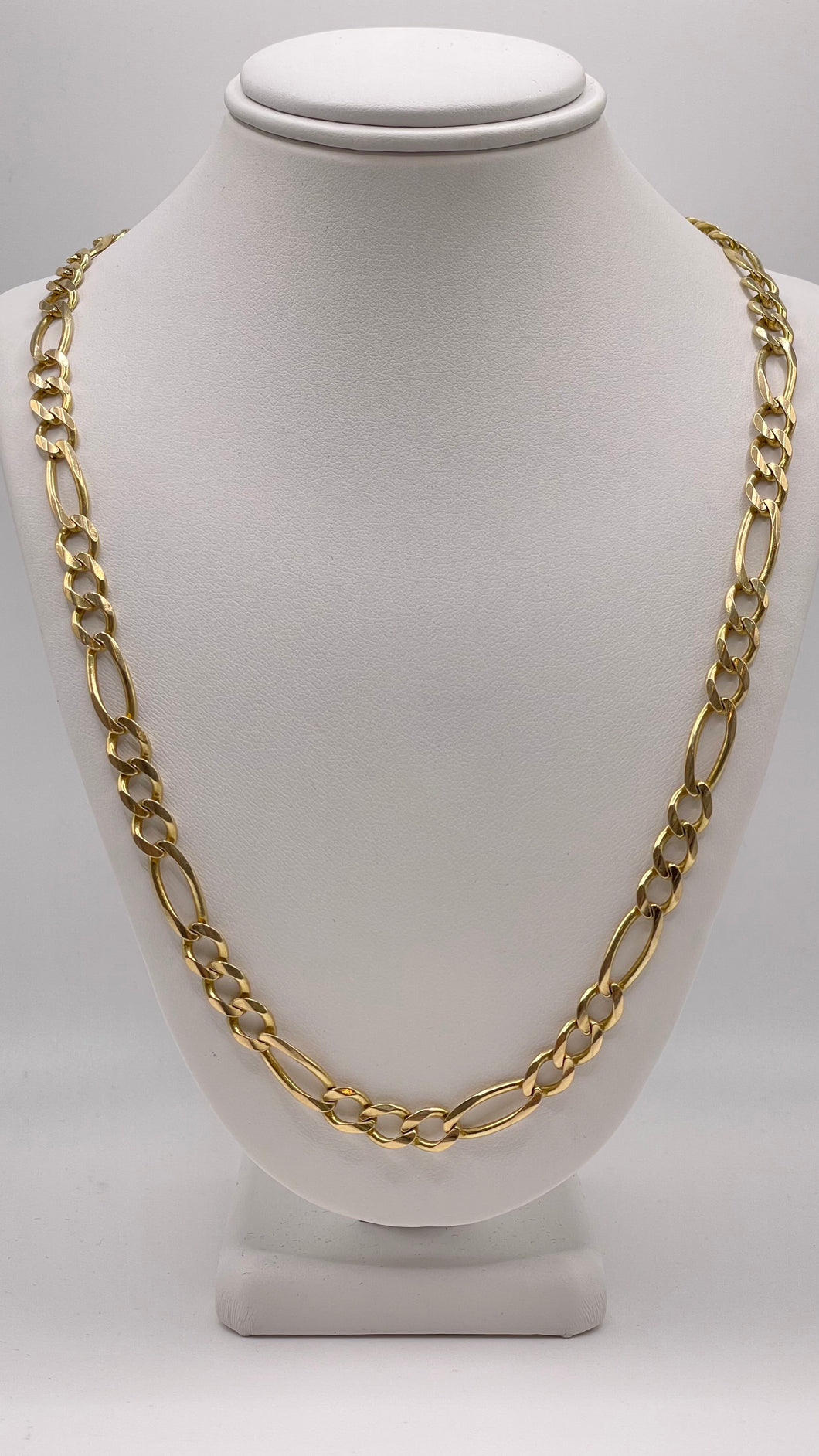 6mm Figaro Link Chain In 14 KT Yellow Gold