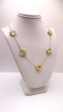 Load image into Gallery viewer, 5 Clover Necklace In 10 KT Yellow Gold