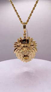 Lion Pendent In 10 KT Yellow Gold