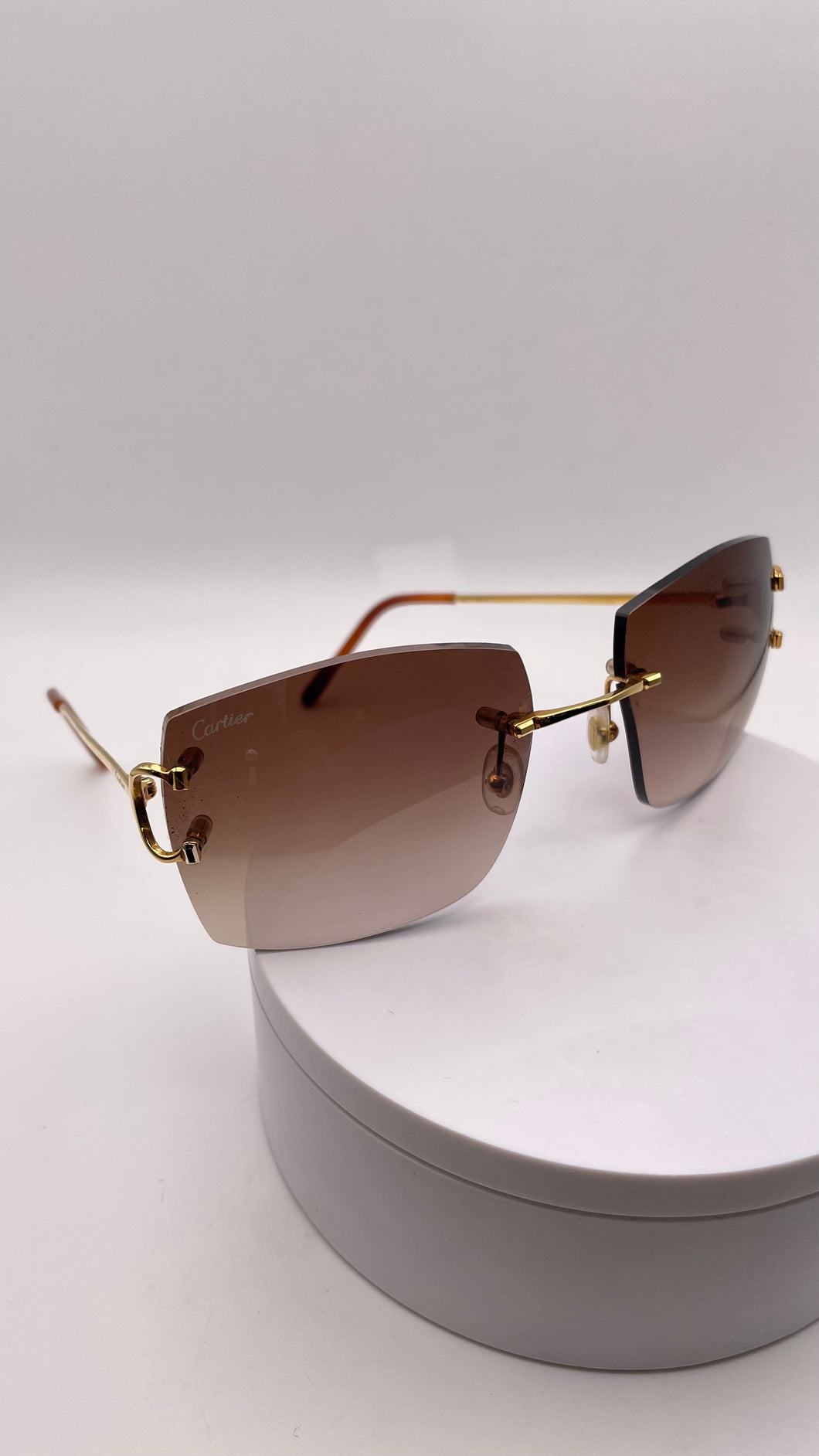 Cartier Big C Sunglasses With Brown Lens