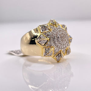 0.90 CT. Natural Diamond Men’s Ring In 10 KT Yellow Gold