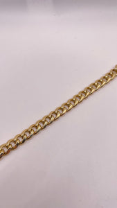 7.7mm Solid Men’s Cuban Bracelet In 10 KT Yellow Gold