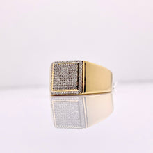 Load image into Gallery viewer, 0.33 CT. Natural Diamond Men’s Square Shape Ring In 10 KT Yellow Gold