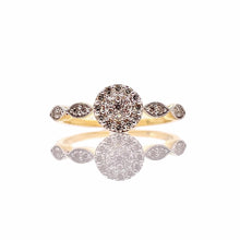 Load image into Gallery viewer, 0.22 CT. Natural Diamond Round Shape Women’s Ring In 10 KT Yellow Gold
