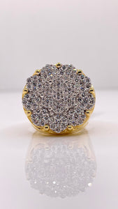 2.87 CT. Lab Grown Diamond Mens Ring In 10 KT Yellow Gold