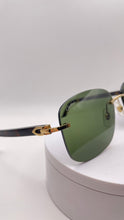 Load image into Gallery viewer, Cartier Gold &amp; Tiger Eye Acetate Sunglasses