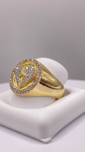 0.37 CT. Natural Diamond Broken Heart Ring In 10 KT Yellow Gold