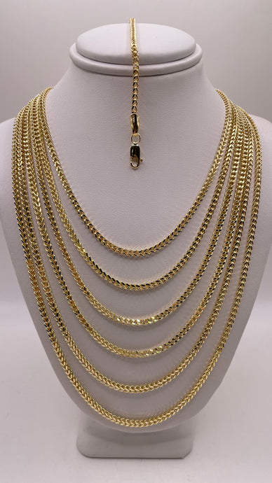 2.2mm Franco Link Chain In 10 KT Yellow Gold