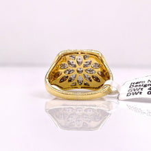 Load image into Gallery viewer, 0.82 CT. Natural Diamond Square Shape Ring In 10 KT Yellow Gold