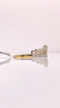 Load image into Gallery viewer, 0.37 CT. Natural Diamond Heart-Shaped Tiara Ring In 10 KT Yellow Gold