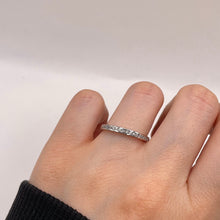 Load image into Gallery viewer, Women’s Dainty Channel Set Band In 10 KT White Gold With CZ