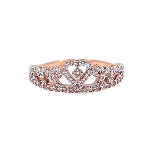 0.38 CT. Natural Diamond Tiara Ring In 10 KT Rose Gold