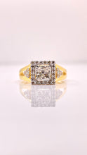 Load image into Gallery viewer, 0.50 CT. Natural Diamond Women’s Square Shape Ring In 10 KT Yellow Gold