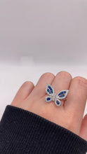 Load image into Gallery viewer, Silver Butterfly Ring With CZ