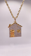 Load image into Gallery viewer, 2.31 CT. Natural Diamond Trap House Pendant In 10 KT Yellow Gold
