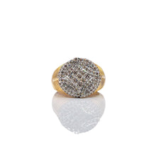 Load image into Gallery viewer, 0.82 CT. Natural Diamond Round Shape Men’s Ring In 10 KT Yellow Gold