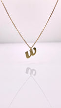 Load image into Gallery viewer, Dainty Initial Pendent &amp; Chain Combo In 10 KT Yellow Gold