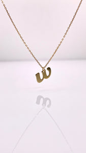 Dainty Initial Pendent & Chain Combo In 10 KT Yellow Gold