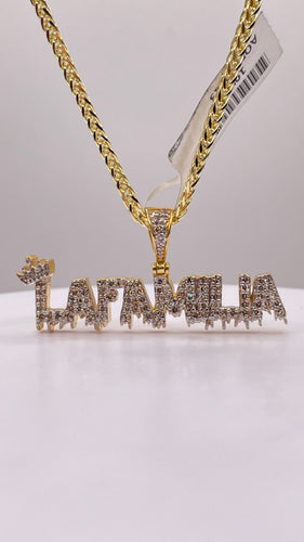 0.78 CT. Natural Diamond LaFamilia Pendant In 10 KT Yellow Gold