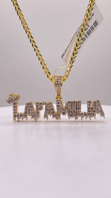 0.78 CT. Natural Diamond LaFamilia Pendent In 10 KT Yellow Gold