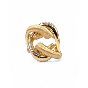 14 KT Yellow Gold Matte & Shiny Finish Women’s Ring