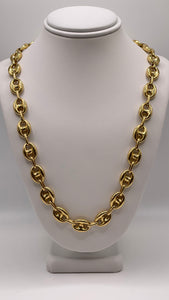 9.5mm Puff Gucci Link Chain In 10 KT Yellow Gold