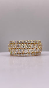 7.00 CT. Natural Diamond 14 KT Yellow Gold Men’s Eternity Ring