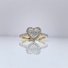 Load image into Gallery viewer, 0.43 CT. T.D.W Natural Diamond Heart Shape Ring In 10 KT Yellow Gold