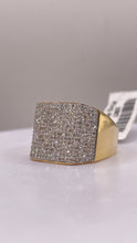 Load image into Gallery viewer, Men’s Square Shape Natural Diamond Ring In 10 KT Yellow Gold