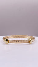 Load image into Gallery viewer, Adjustable Baby Bangle With Heart Design In 10 KT Yellow Gold