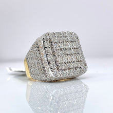 Load image into Gallery viewer, 10.49 CT. Lab Grown Men’s Diamonds Square Shape Ring In 10 KT Yellow Gold
