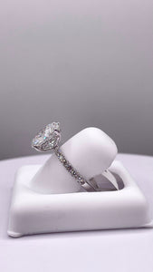 2.58 C.T. T.W Oval-Cut Certified Lab Grown Diamond Engagement Ring In 14 KT White Gold