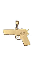 Load image into Gallery viewer, 1.92 CT. Yellow Gold Diamond Gun Pendent In 10 KT