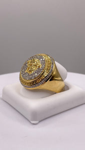 0.63 CT. Natural Diamond Versace Ring In 10 KT Yellow Gold