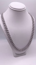 Load image into Gallery viewer, 8mm Miami Cuban Link Chain/Bracelet In Silver With CZ