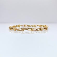 Load image into Gallery viewer, 5mm Hardware Bracelet In 10 KT Yellow Gold