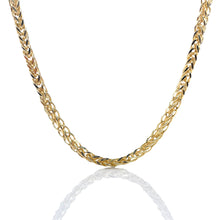 Load image into Gallery viewer, 4mm Palm Wheat Franco Chain In 14 KT Yellow Gold
