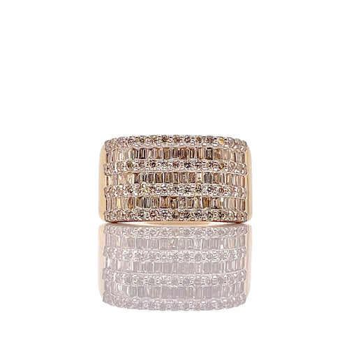 1.65 CT. Natural Diamond Men’s Ring In 10 KT Yellow Gold
