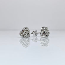 Load image into Gallery viewer, 0.32 CT. Natural Diamond Heart Shape Stud Earrings In 10 KT White Gold