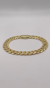 Solid Miami Cuban Bracelet With Box Lock In 10 KT Yellow Gold