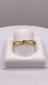 0.061 CT. Natural Diamond Infiniti Ring In 10 KT Yellow Gold