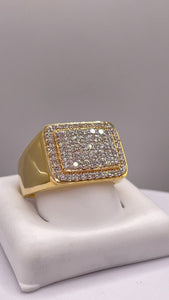 0.98 CT. Natural Diamond Men’s Ring In 10 KT Yellow Gold