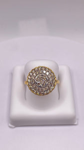 0.98 CT. Natural Diamond Round Shape Women’s Ring In 10 KT Yellow Gold