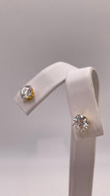 Load image into Gallery viewer, 2.0 CT. T.W Round-Cut Internally Flawless Lab Created Diamond Stud Earrings In 14 KT Yellow Gold