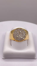 Load image into Gallery viewer, 0.58 CT. Natural Diamond Round Shape Men’s Ring In 10 KT Yellow Gold