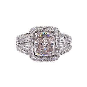 2.71 CT. Lab Grown Diamond Women’s Engagement Ring In 14 KT White Gold