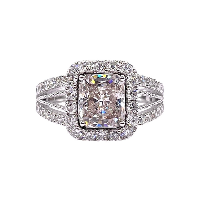 2.71 CT. Lab Grown Diamond Women’s Engagement Ring In 14 KT White Gold