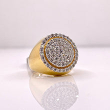 Load image into Gallery viewer, 1.49 CT. Natural Diamond Men’s Circle Shape Ring In 10 KT Yellow Gold
