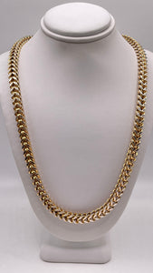 6mm Two-Tone Diamond-Cut Franco Link Chain In 10 KT Yellow & White Gold